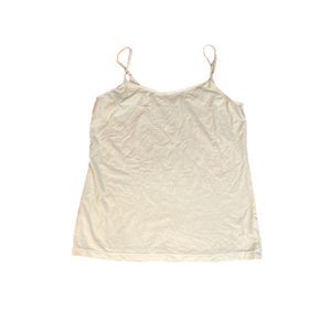 size large time and tru white cami tank top with adjustable straps